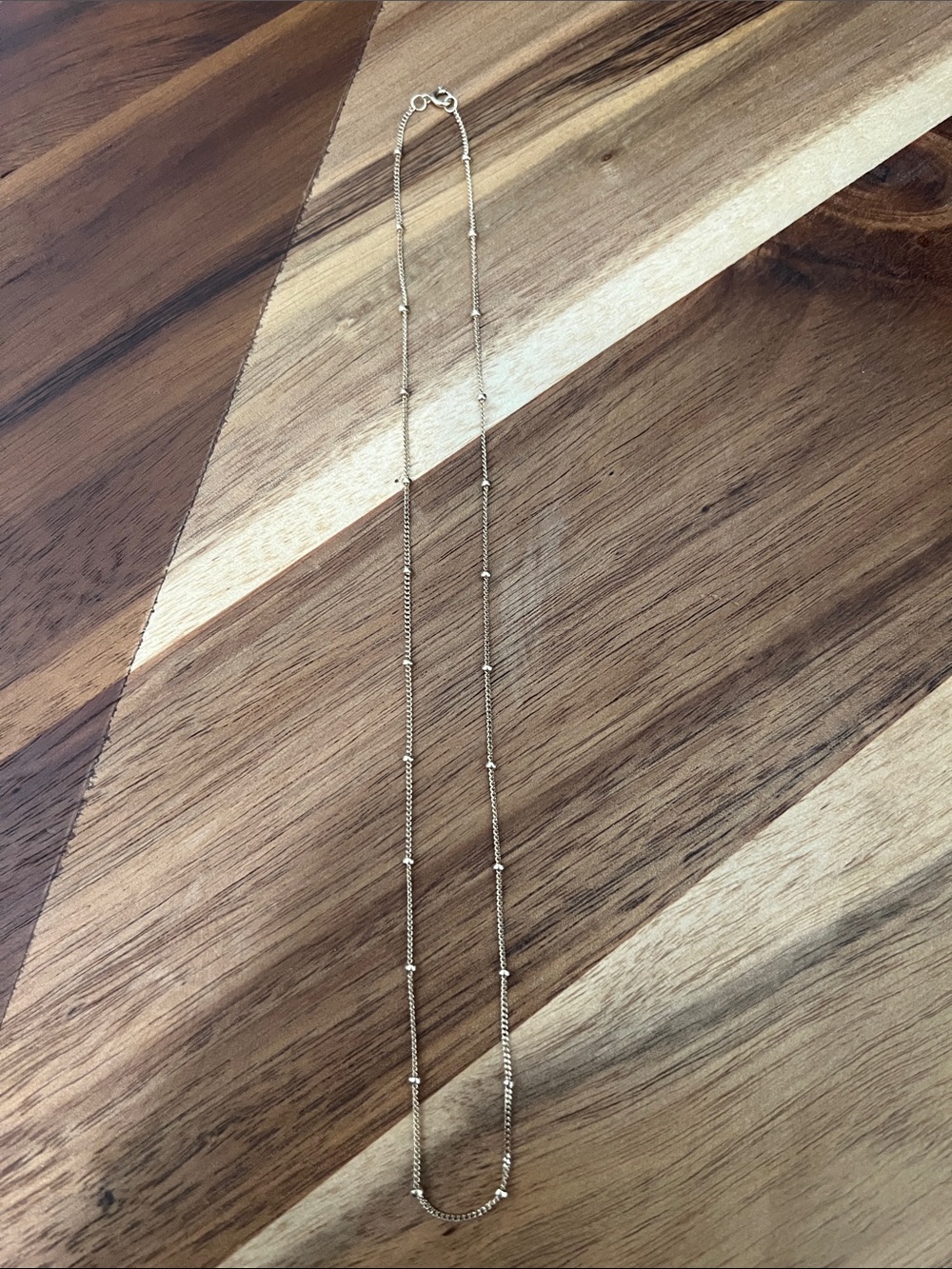 Delicate 14k Solid Gold satellite Chain Necklace - Women Jewelry